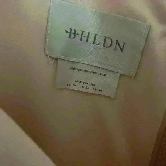 NWT BHLDN Jones Blush Pink Dress for Wedding & Bridesmaid Stretchy Crepe Size 24 - Picture 2 of 9